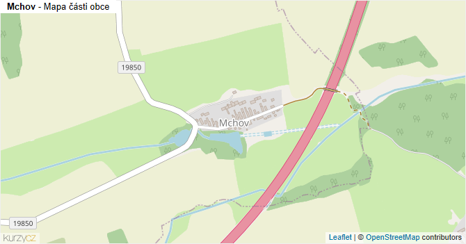 Mchov - mapa části obce