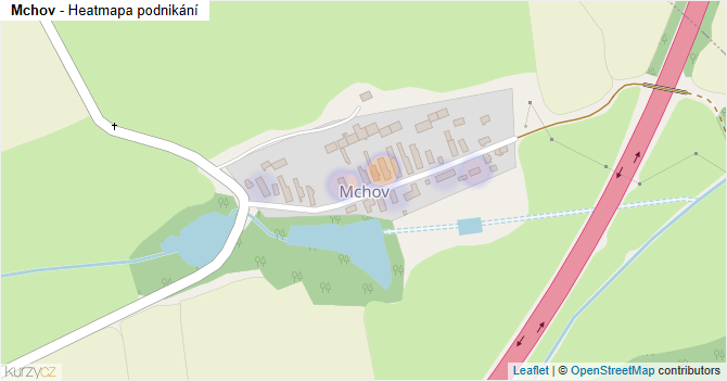 Mchov - mapa podnikání