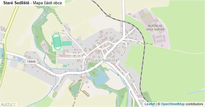 Staré Sedliště - mapa části obce