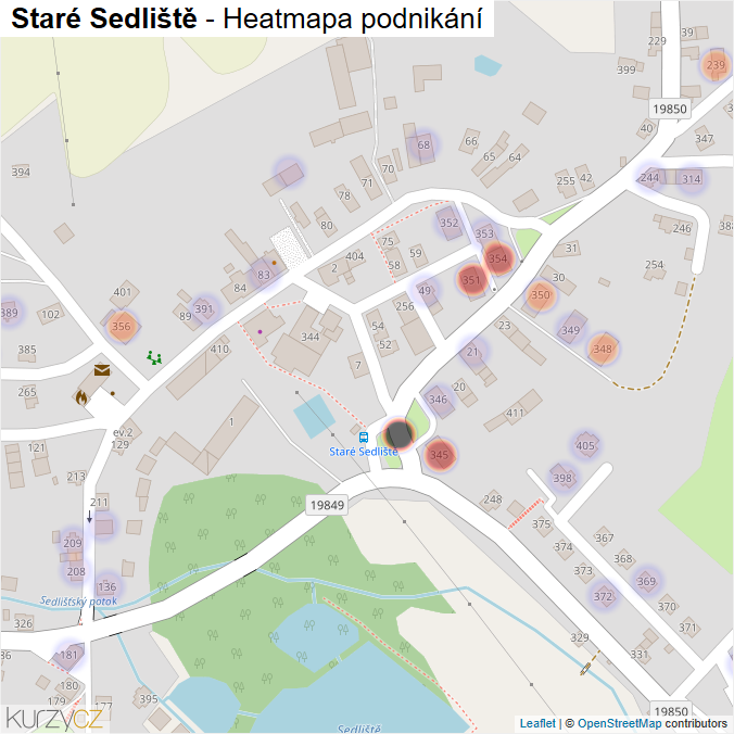 Mapa Staré Sedliště - Firmy v části obce.