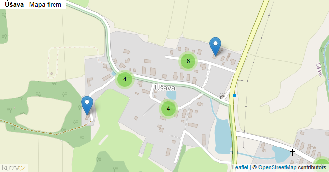 Úšava - mapa firem
