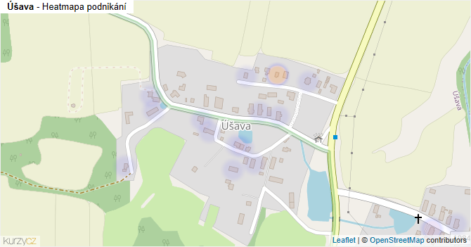 Úšava - mapa podnikání
