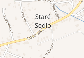 Staré Sedlo v obci Staré Sedlo - mapa části obce