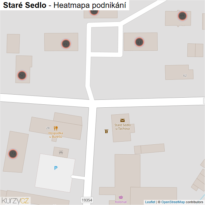 Mapa Staré Sedlo - Firmy v obci.