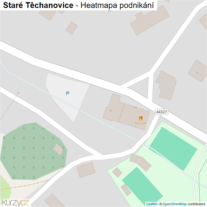 Mapa Staré Těchanovice - Firmy v obci.