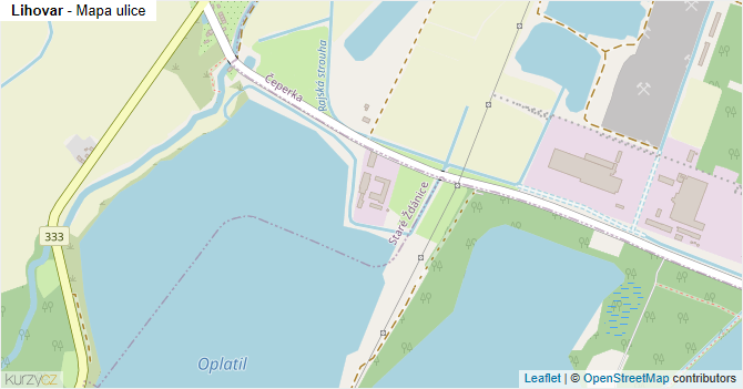 Lihovar - mapa ulice