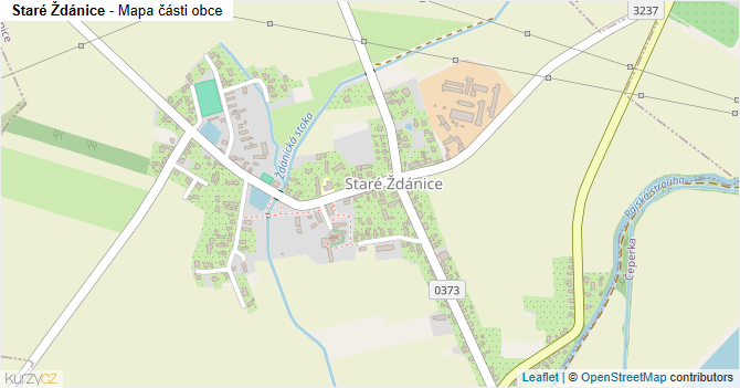 Staré Ždánice - mapa části obce