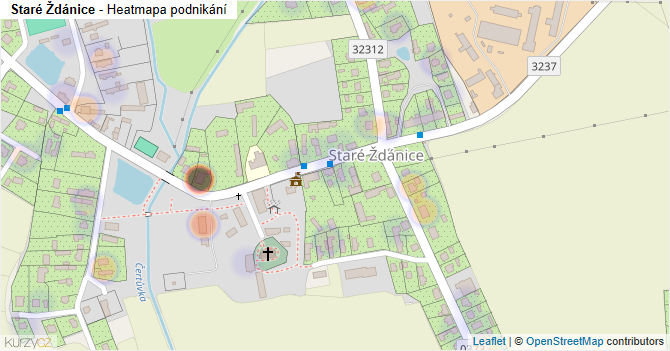 Staré Ždánice - mapa podnikání