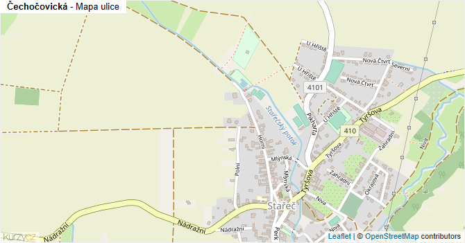 Čechočovická - mapa ulice