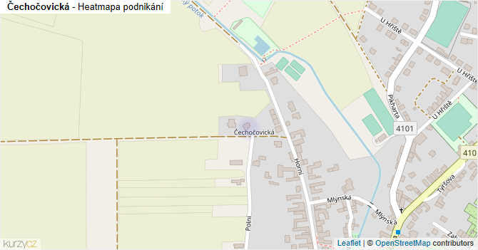 Čechočovická - mapa podnikání