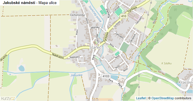 Jakubské náměstí - mapa ulice