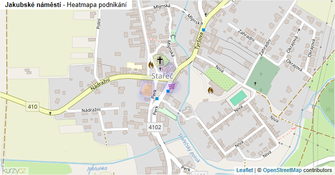Jakubské náměstí - mapa podnikání
