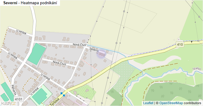 Severní - mapa podnikání