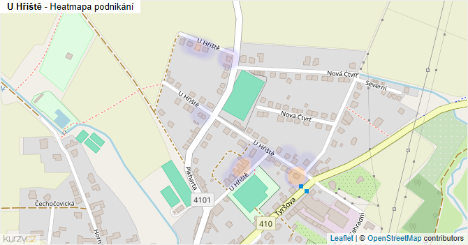 U Hřiště - mapa podnikání