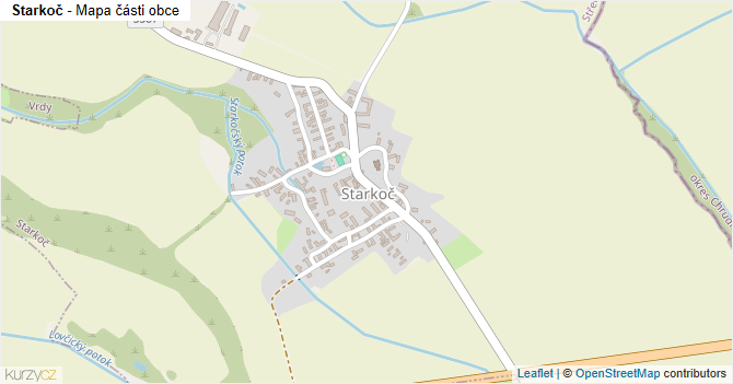 Starkoč - mapa části obce