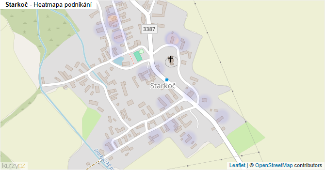 Starkoč - mapa podnikání