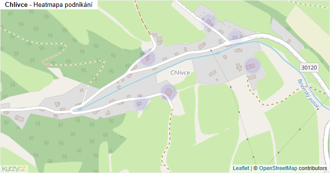 Chlívce - mapa podnikání