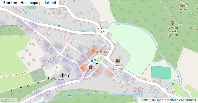 Stárkov - mapa podnikání