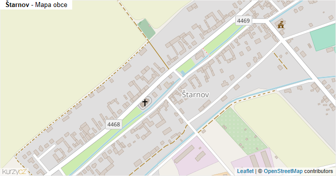 Štarnov - mapa obce