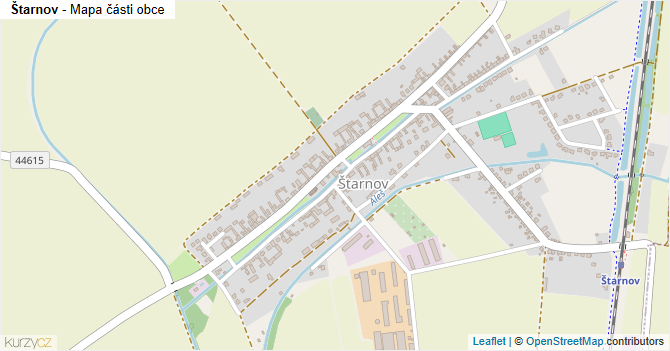 Štarnov - mapa části obce
