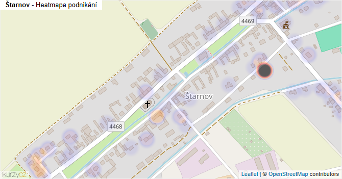 Štarnov - mapa podnikání