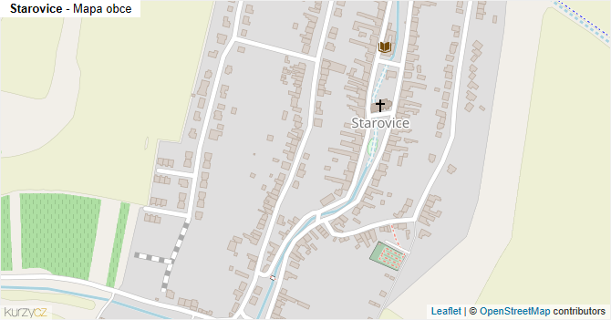 Starovice - mapa obce
