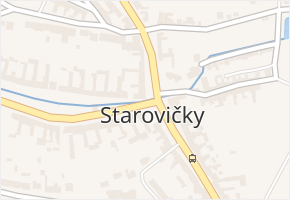 Starovičky v obci Starovičky - mapa části obce