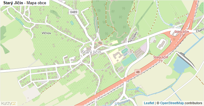 Starý Jičín - mapa obce
