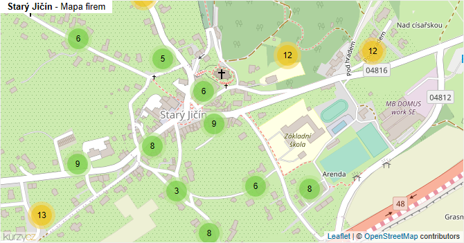 Starý Jičín - mapa firem
