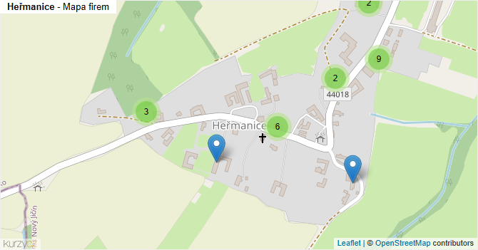 Heřmanice - mapa firem
