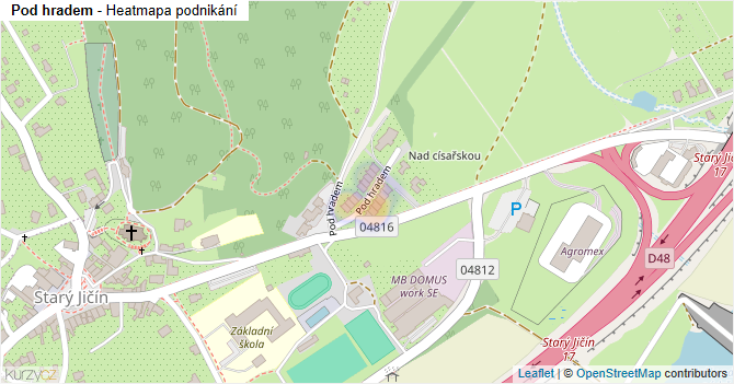 Pod hradem - mapa podnikání