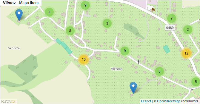 Vlčnov - mapa firem