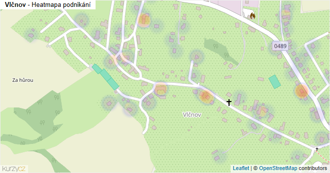 Vlčnov - mapa podnikání