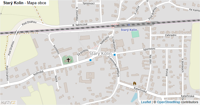 Starý Kolín - mapa obce