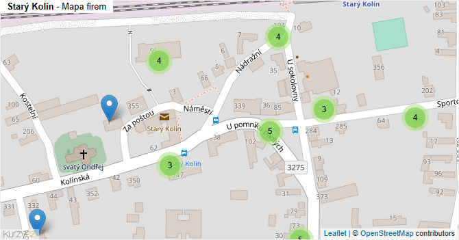 Starý Kolín - mapa firem