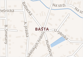 Bašta v obci Starý Kolín - mapa části obce