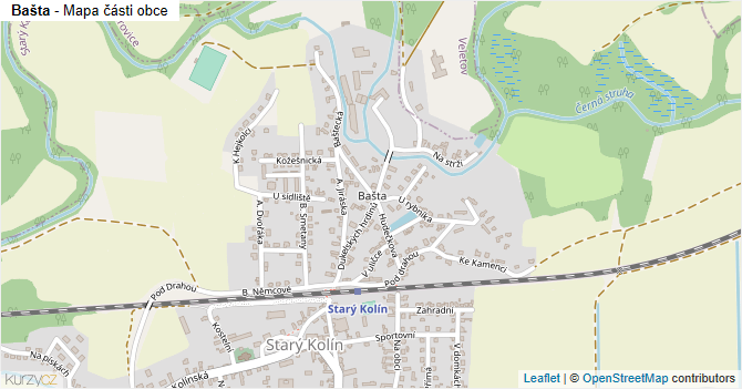 Bašta - mapa části obce