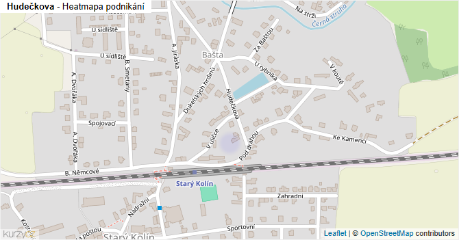 Hudečkova - mapa podnikání