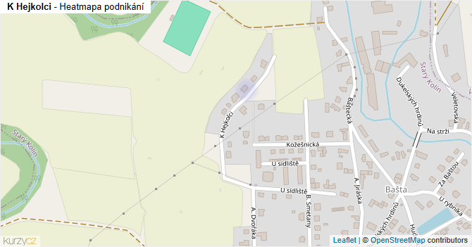 K Hejkolci - mapa podnikání
