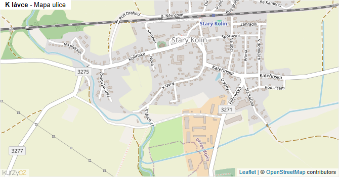 K lávce - mapa ulice