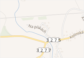 Na pískách v obci Starý Kolín - mapa ulice