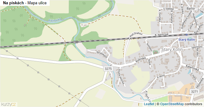 Na pískách - mapa ulice