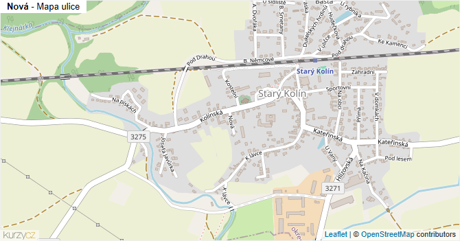 Nová - mapa ulice