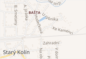 Pod drahou v obci Starý Kolín - mapa ulice