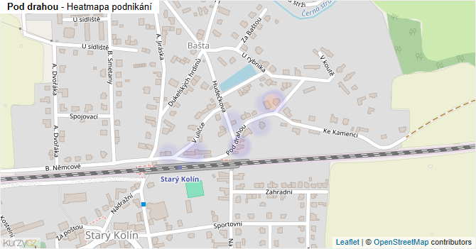 Pod drahou - mapa podnikání
