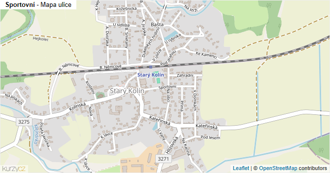 Sportovní - mapa ulice