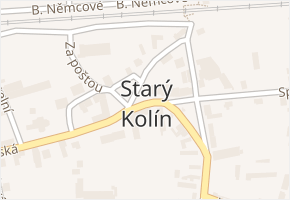 Starý Kolín v obci Starý Kolín - mapa části obce