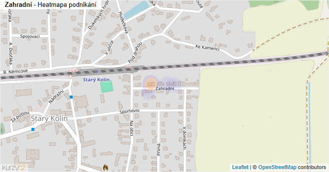Zahradní - mapa podnikání
