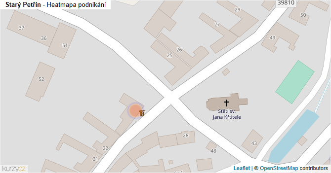 Starý Petřín - mapa podnikání
