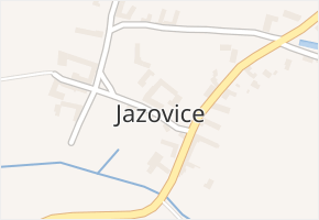Jazovice v obci Starý Petřín - mapa části obce